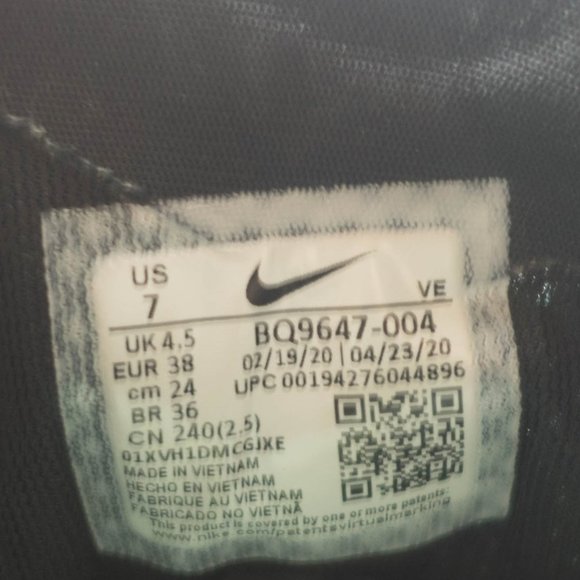 Nike Zoom Pegasus 37 Running Shoes - Women's Size 7 - Black Green - Picture 9 of 9